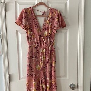 Floral Pink Jumpsuit